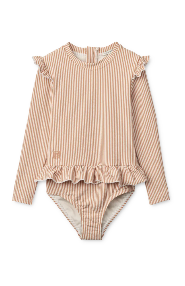 Sille Swimsuit - Stripe Pale Tuscany / Creme