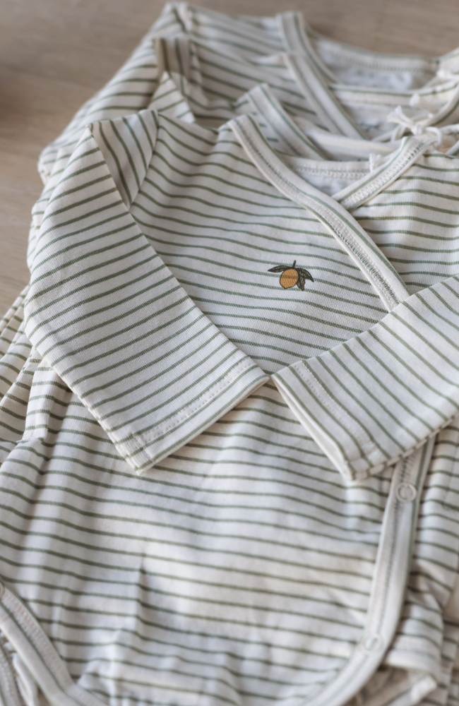 Basic Newborn Body - Tea Stripe