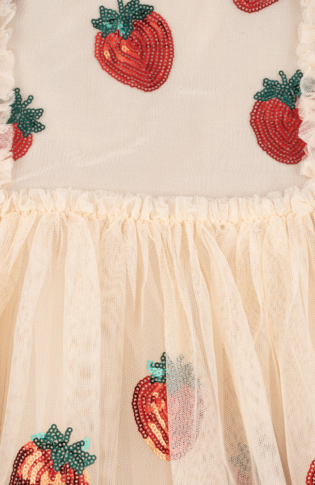 Yvonne Frill Dress - Strawberry