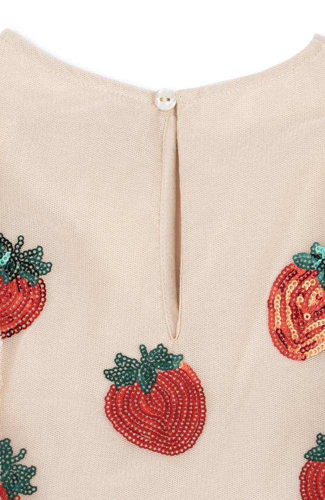 Yvonne Frill Dress - Strawberry