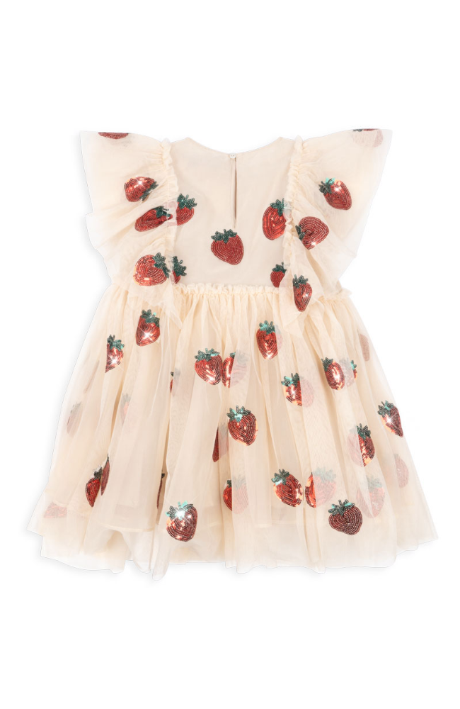 Yvonne Frill Dress - Strawberry