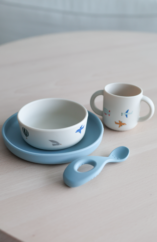 Vivi Printed Tableware Set - Aviator/Ecru