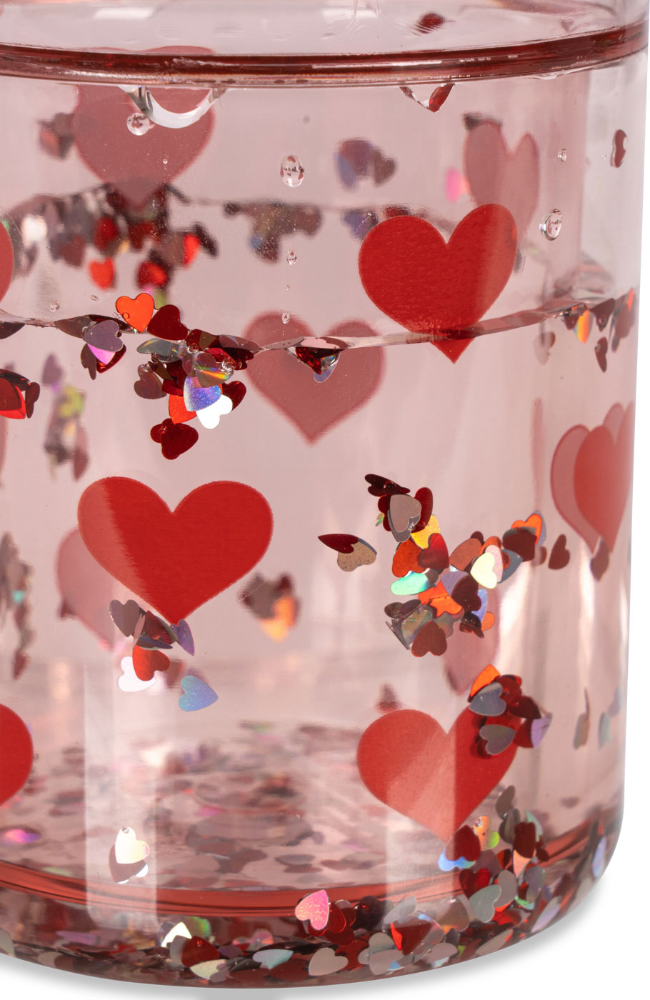 2 Pack Glitter Cup - Heart