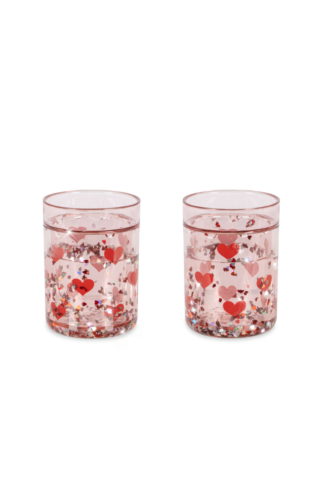 2 Pack Glitter Cup - Heart