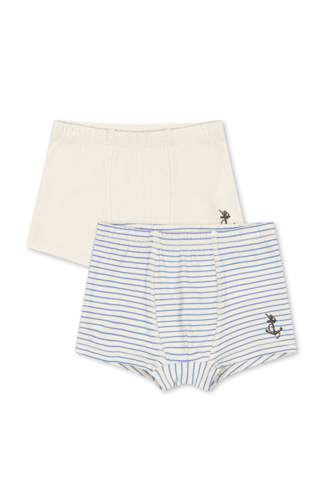 Basic 2 Pack Boxers - Stripe Provence Mix