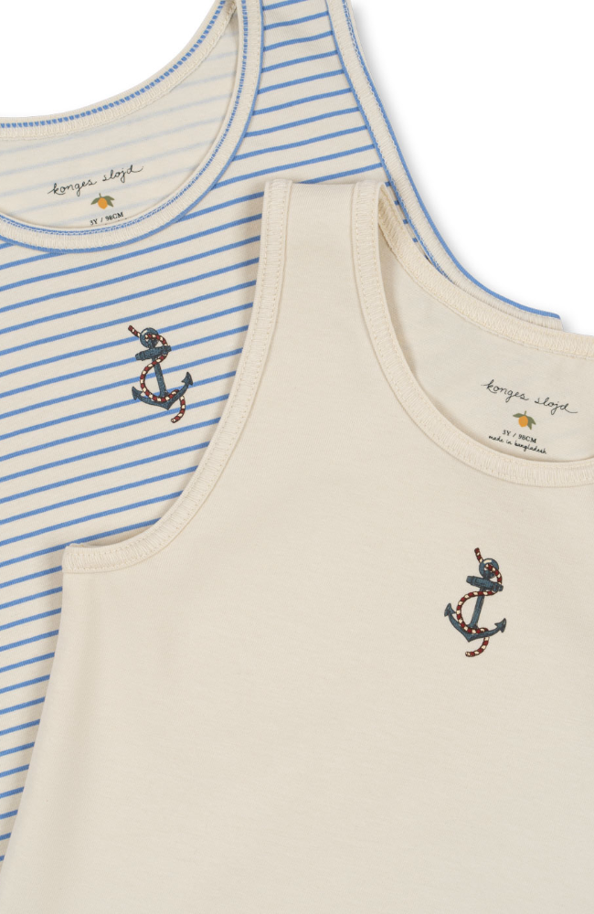 Basic 2 Pack Tanktop - Stripe Provence Mix