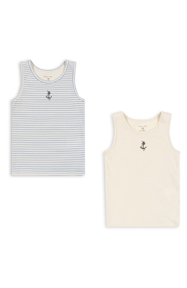 Basic 2 Pack Tanktop - Stripe Provence Mix