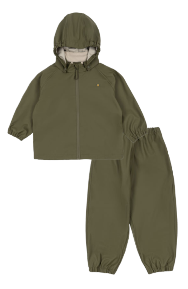 Plainy Rain Set - Burnt Olive