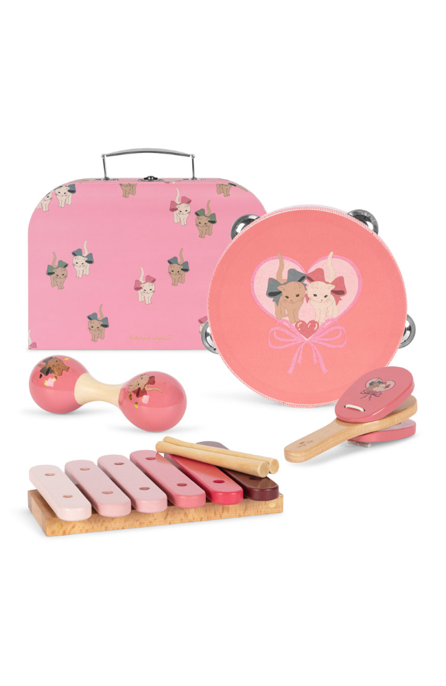 Wooden Music Set - Bow Kitty