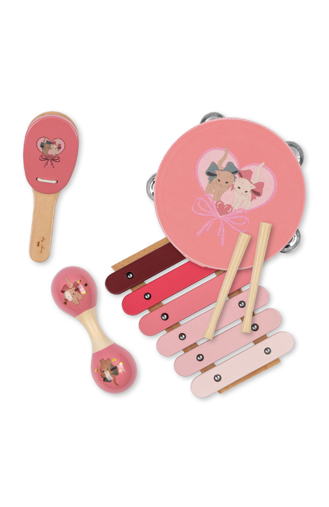 Wooden Music Set - Bow Kitty