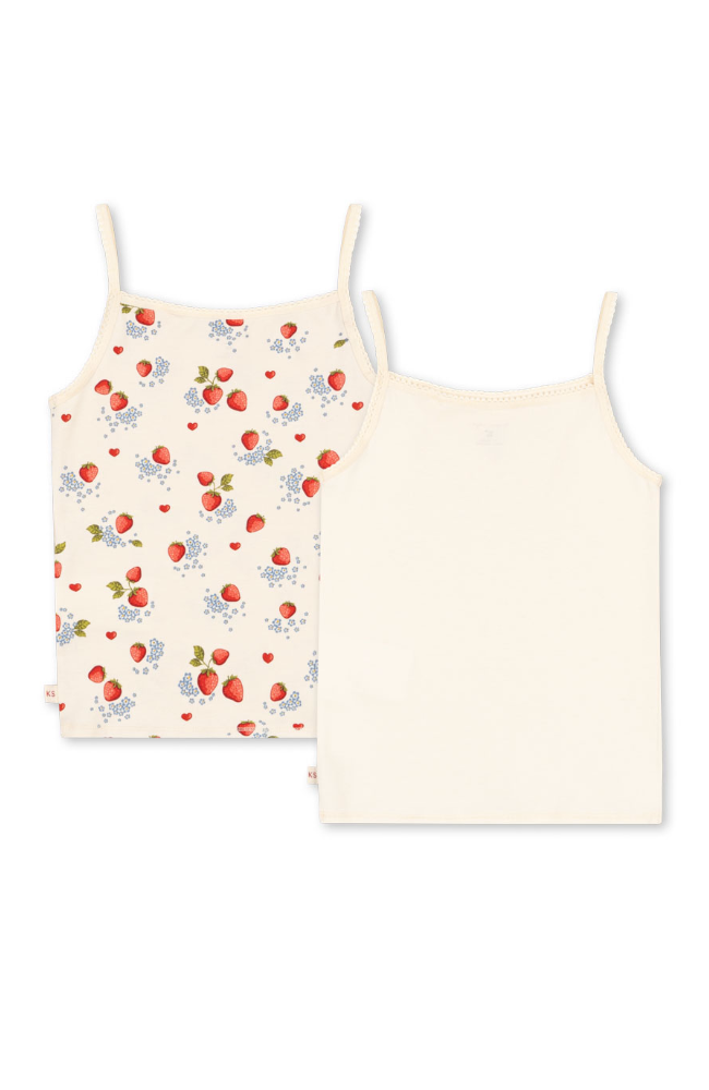 Basic 2 Pack Girl Strap Top -  Marmalade Mix