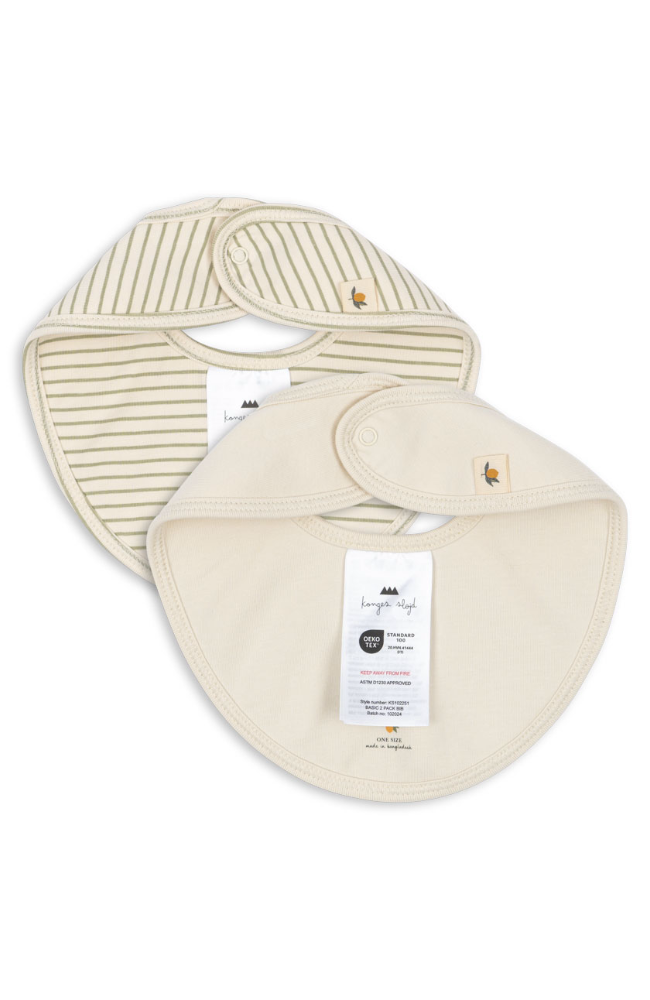 Basic 2 Pack Bib - Tea Stripe