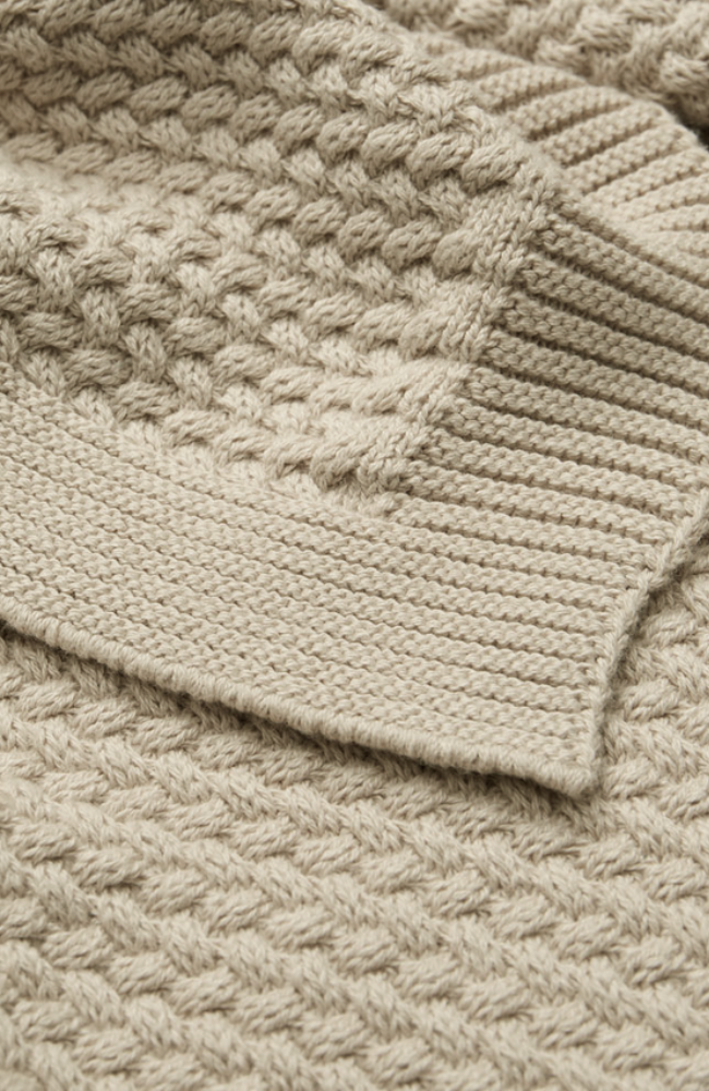 Harper Baby Knit Throw - Latte