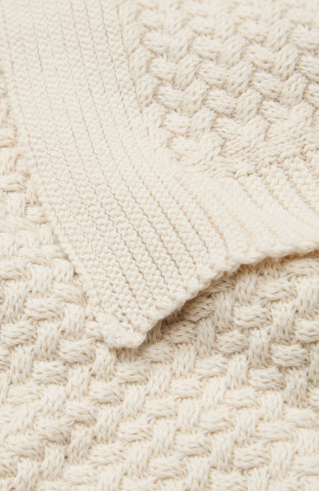 Harper Baby Knit Throw - Off White