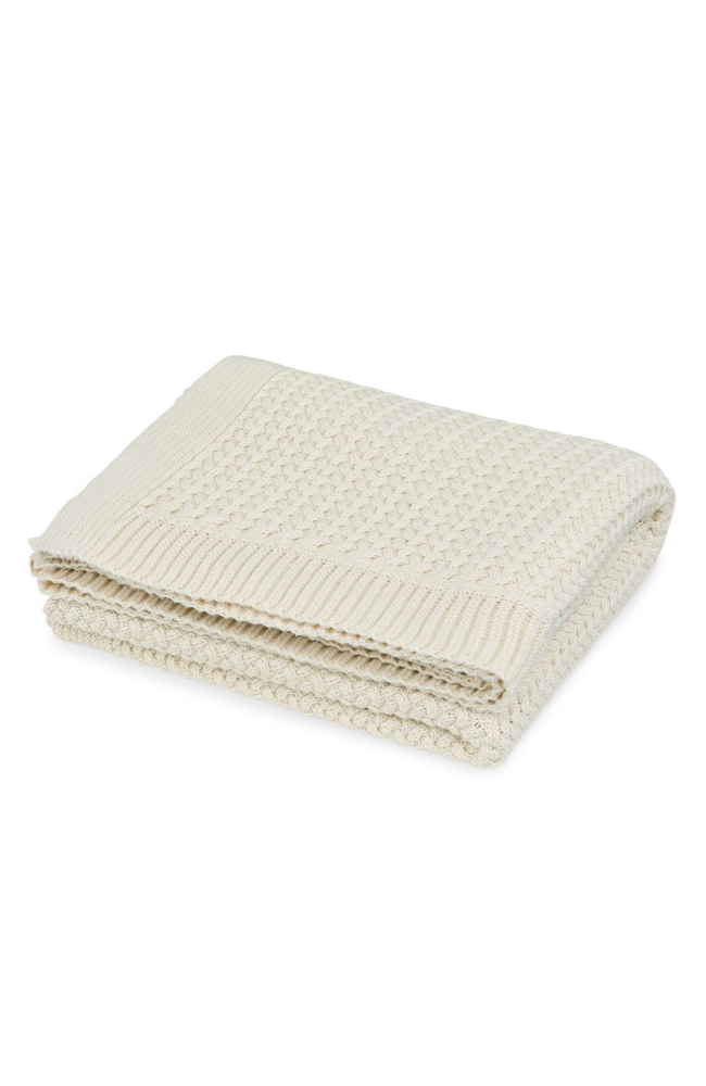 Harper Baby Knit Throw - Off White