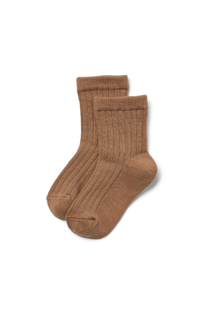 2 pk Wool Rib Socks Vilde - Navy