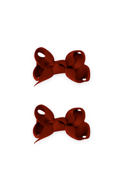 Lítil slaufur 2 stk - Burgundy 