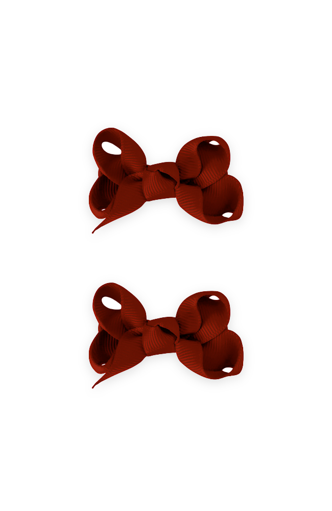 Small Bows 2pk - Burgundy