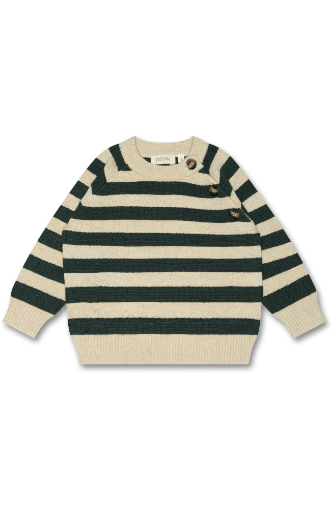 O-Neck Knit Light Sweater - Green
