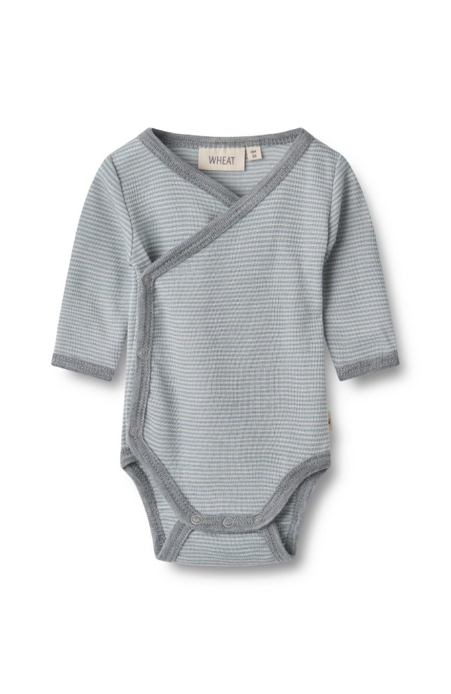 Wool Body L/S Willow - Cloudy Sky Stripe