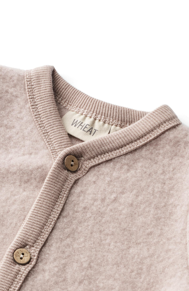 Wool Fleece Cardigan Kari - Dry Rose