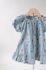 Polly SS Dress - Berry/Blue Gingham