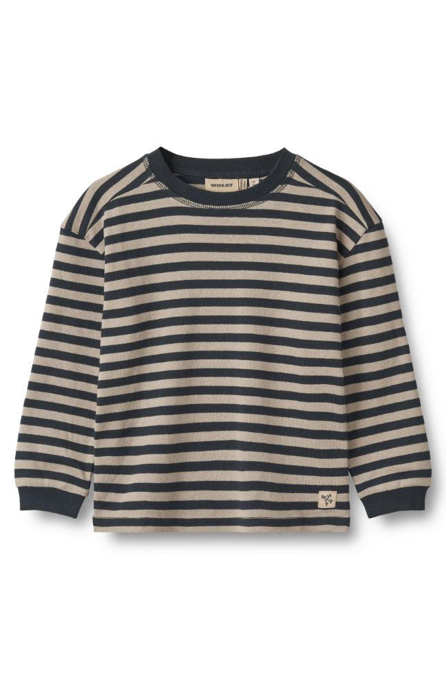 T-Shirt L/S Frans - Navy Stripe