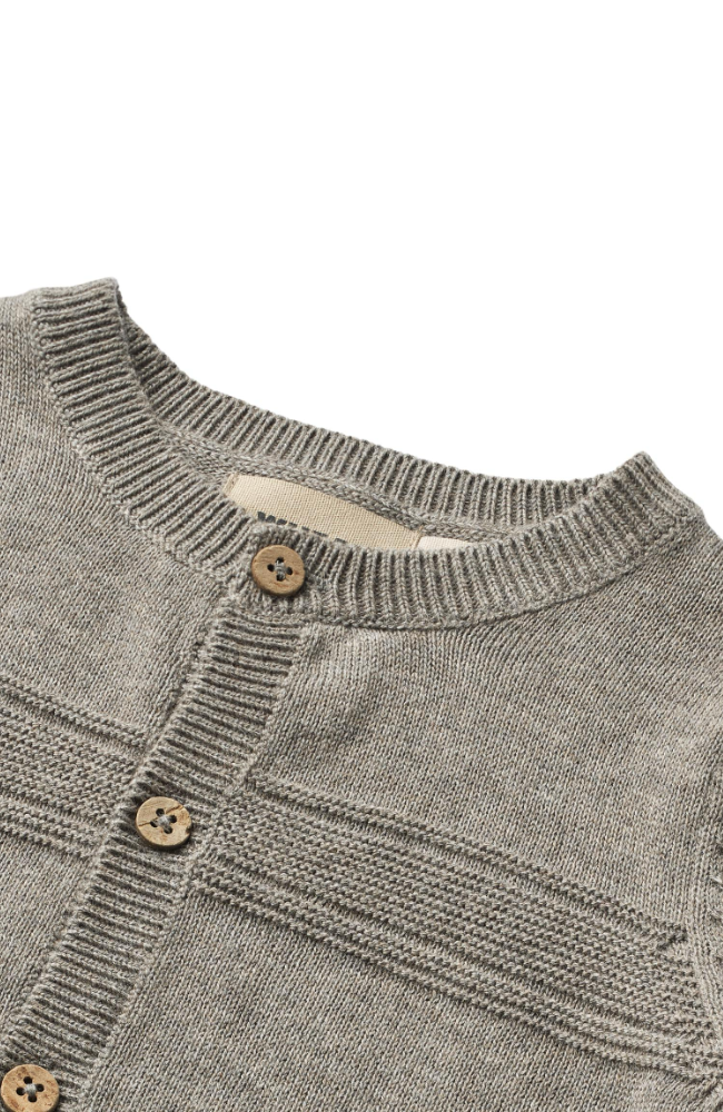 Knit Cardigan Sofus - Warm Grey Mel st.50-86