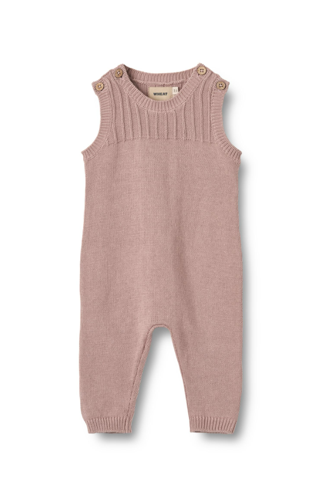 Knit Romper Vigge - Dry Rose