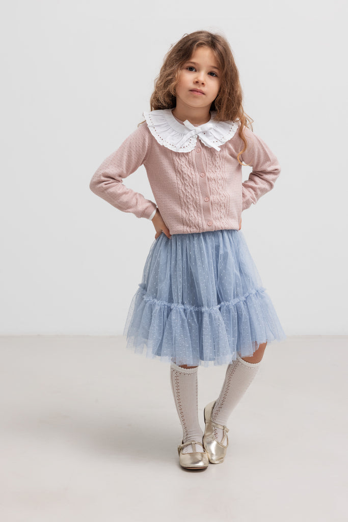 Knee Socks Pointelle - Gentle White
