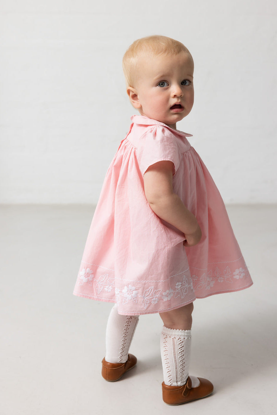 Knee Socks Pointelle - Gentle White
