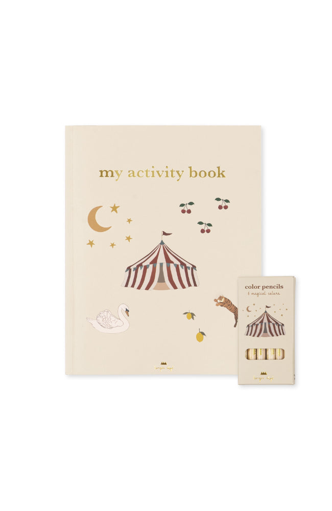 Activity Book With Color Pencils - Off White