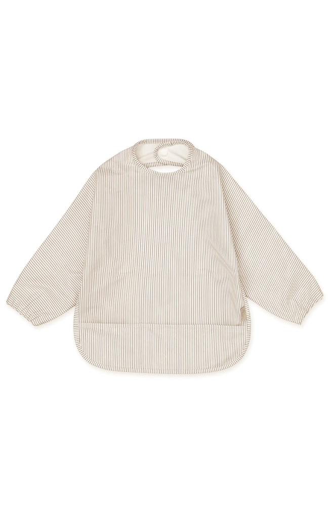 Sleeved Bib - Classic Stripes Camel