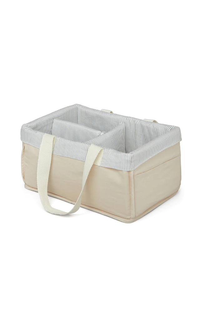 Diaper Caddy - Classic Stripes Blue