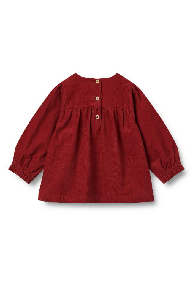 Dress L/S Elvira - Cherry Red st. 68-92