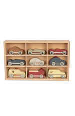 Wooden Mini Cars 9stk