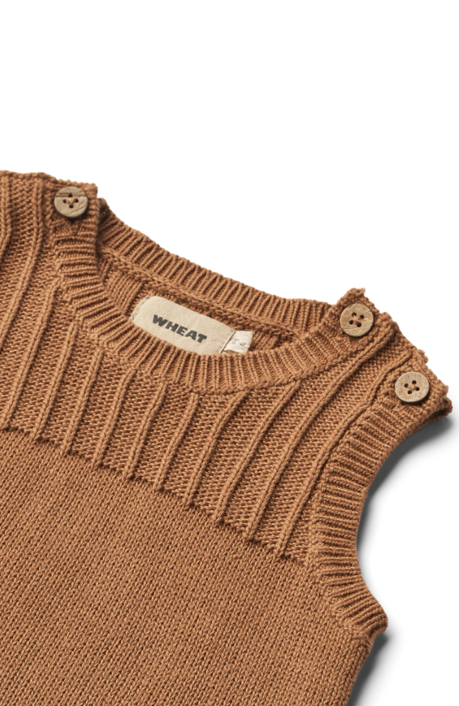 Knit Romper Vigge - Caramel