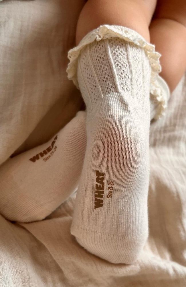 Naja lace socks 3pk - Powder