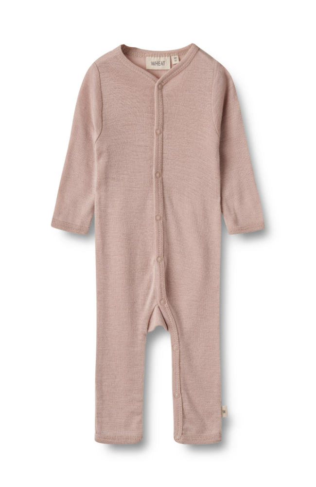 Wool Jumpsuit L/S Dusty - Dry Rose