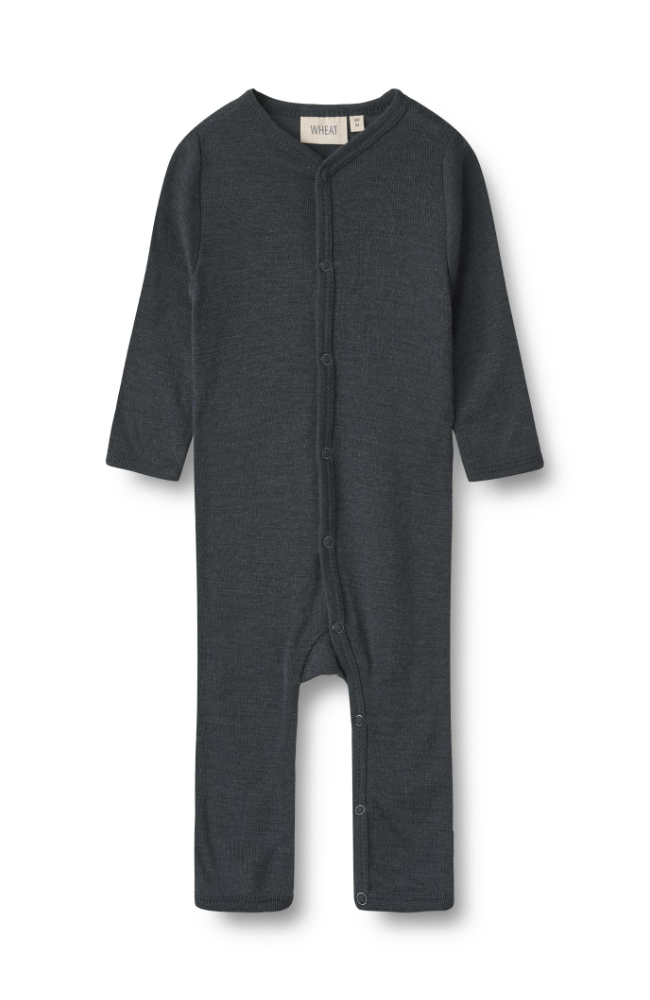 Wool Jumpsuit L/S Dusty - Navy