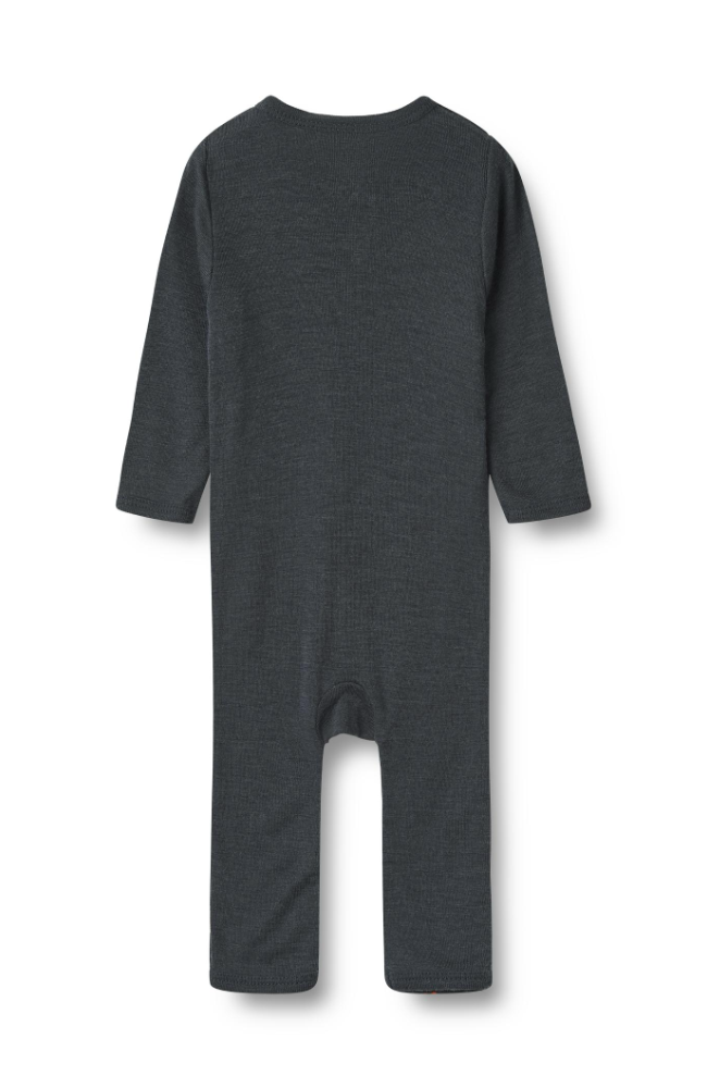 Wool Jumpsuit L/S Dusty - Navy