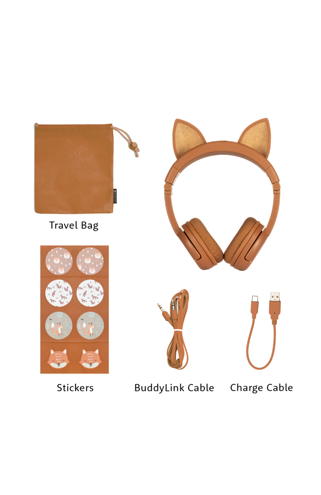 BuddyPhones - Ears Fox Brown