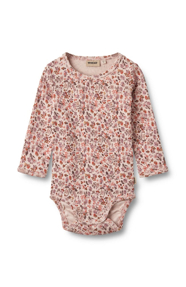 Body L/S Liv - Pale Rose Flowers