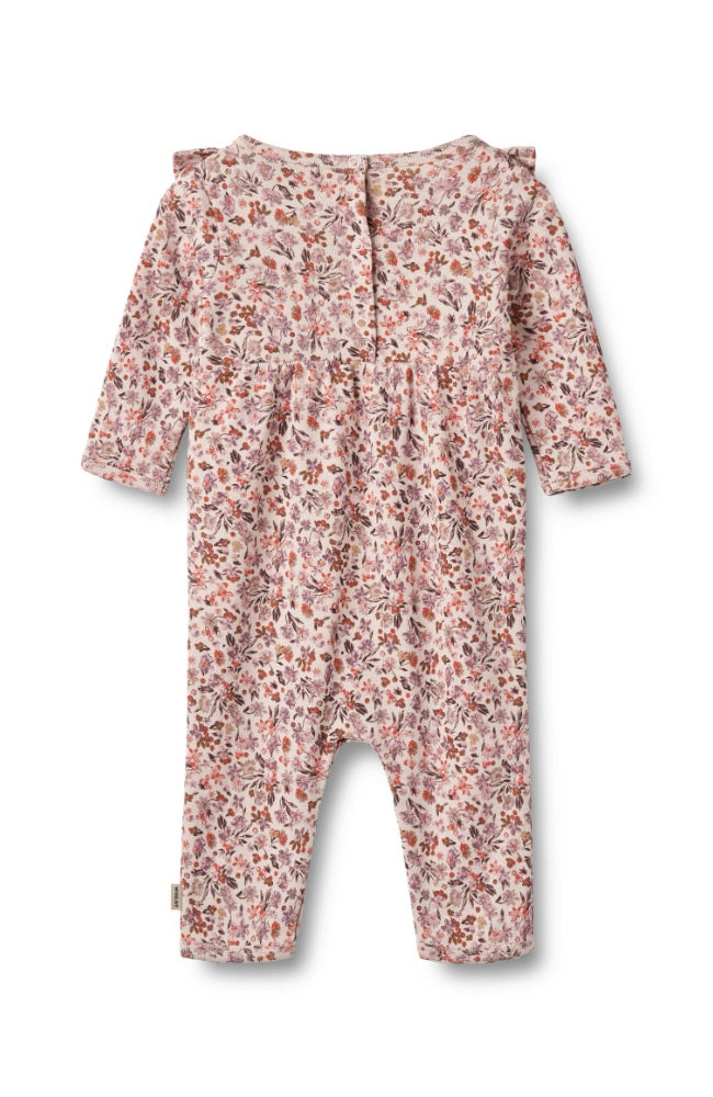 Jumpsuit L/S Kira - Pale Rose Flowers