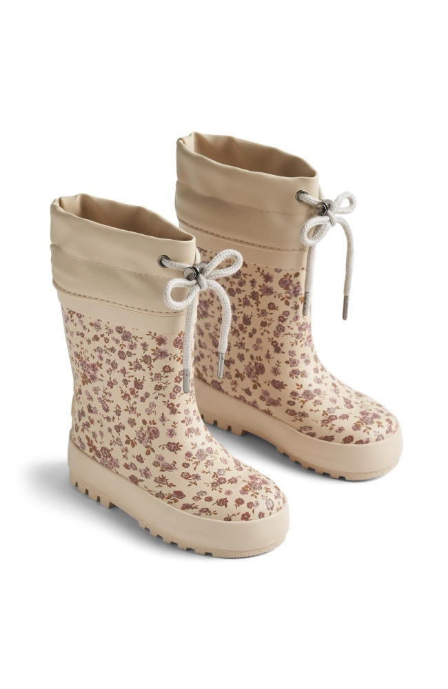 Rubber Boot Thermo Print - Rose Flowers