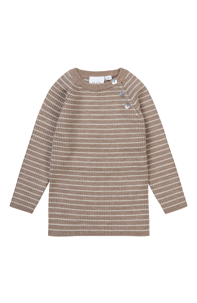 Flye Sweater Wool - Ash Melange/Oat Melange