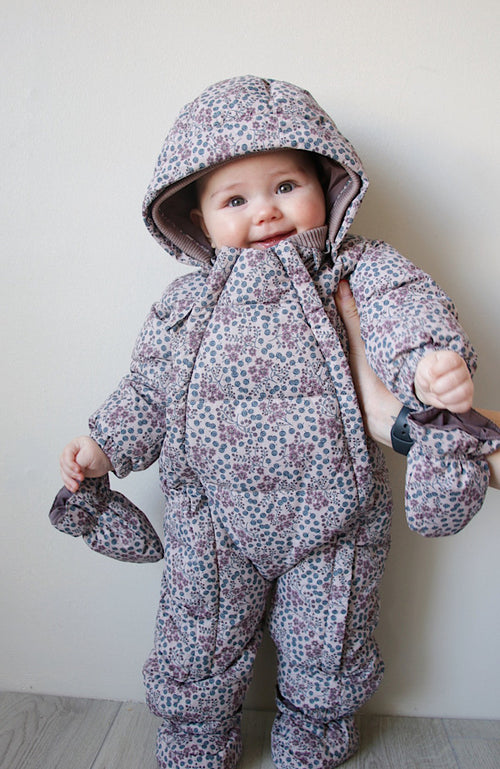 Puffer Baby Suit Edem - Pale lilac berries