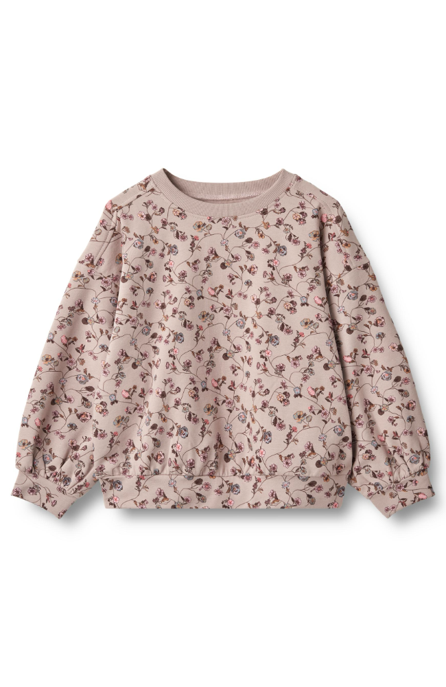 Sweatshirt L/S Lia - Dry Rose Flower Wine st.98-128