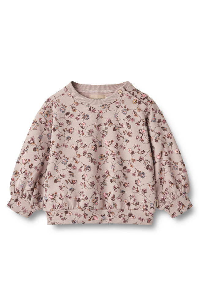 Sweatshirt L/S Lia Baby - Dry Rose Flower Wine st.74-92