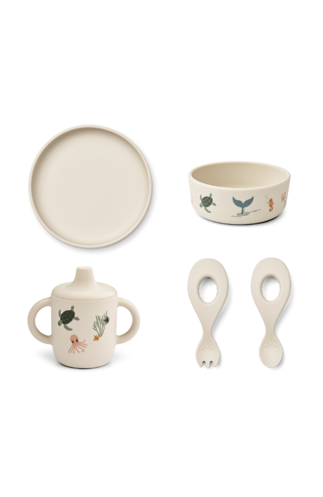 Ryle Printed Tableware Set - Sea Creature/Sandy